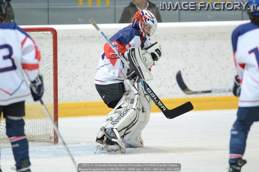 2014-11-15 Aosta-Hockey Milano Rossoblu U14 0649 Davide Fadani